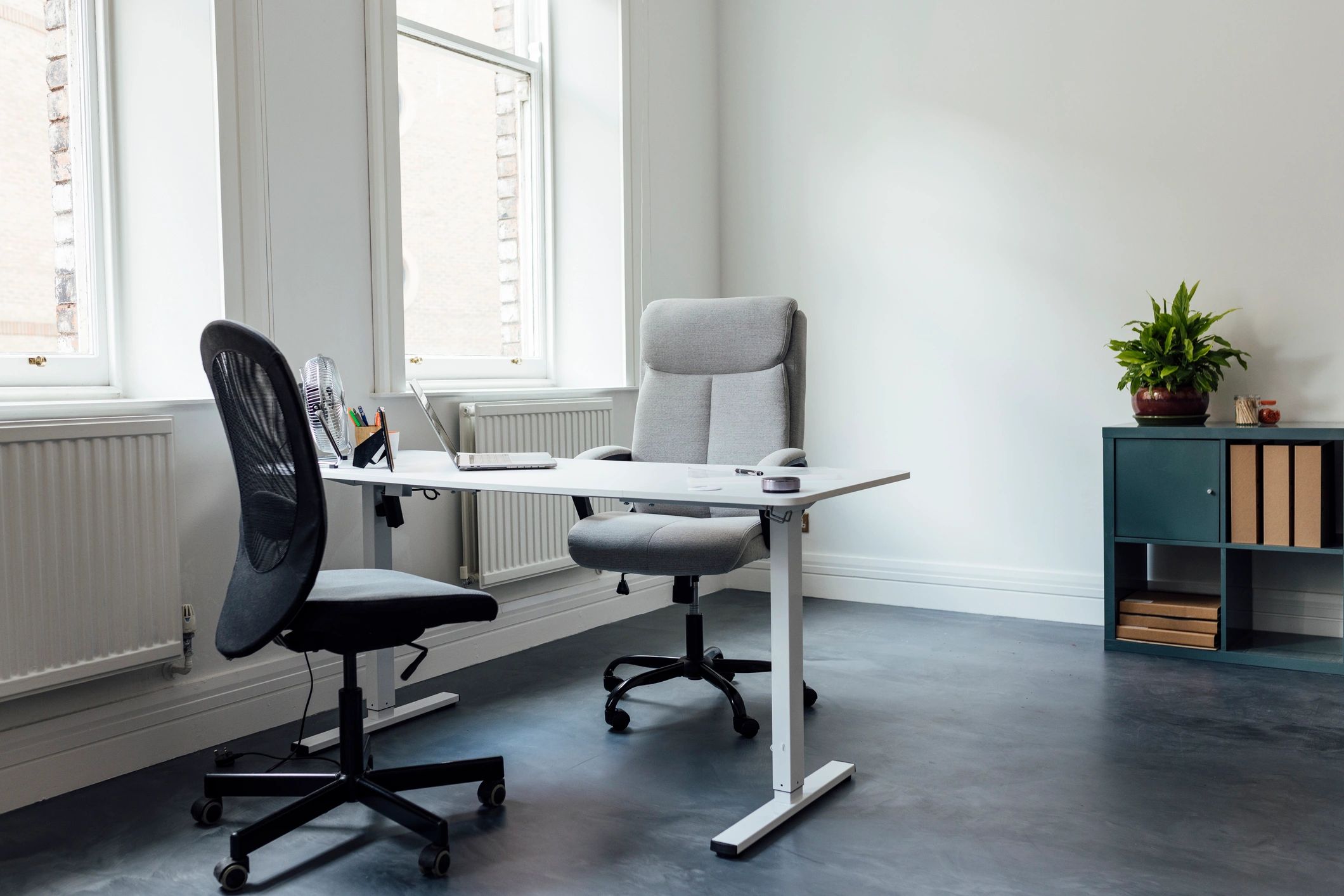 Clean modern office interior prepared for professional cleaning services