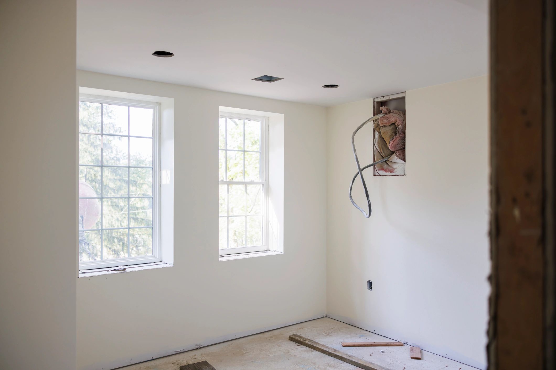 Interior refurbishment room under construction