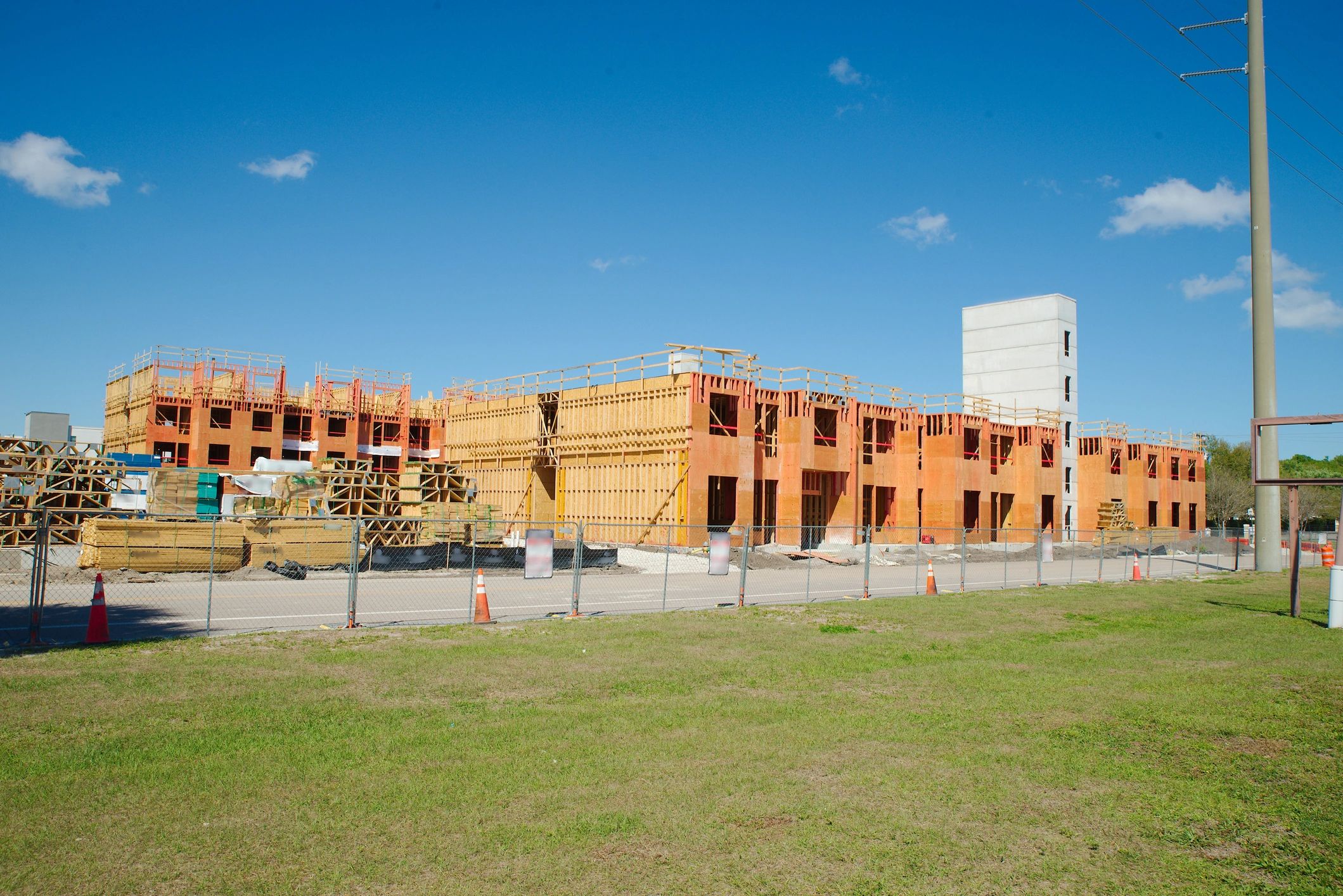Construction site representing passive fire protection works